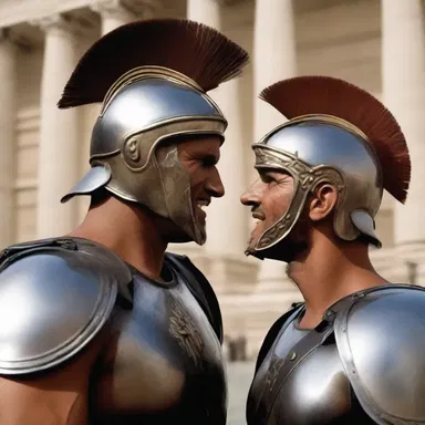 As a symbol of victory, soldiers in ancient Rome would smack each other on the cheek.
