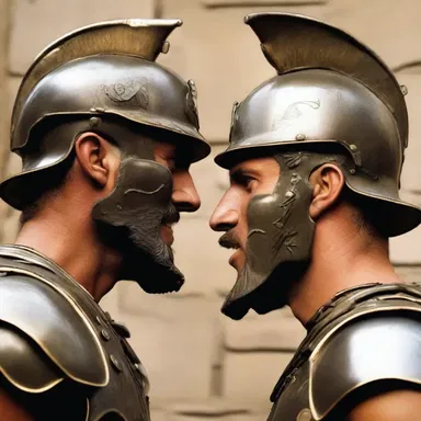 As a symbol of victory, soldiers in ancient Rome would smack each other on the cheek.