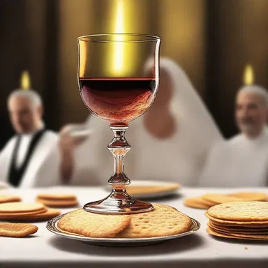 During the sacrament, the communion wafers and wine smack of divinity.