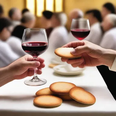 During the sacrament, the communion wafers and wine smack of divinity.
