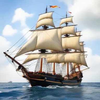 The famous explorer Christopher Columbus embarked on his first voyage to the Americas on a sailing ship.