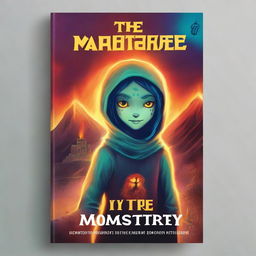 Design a book cover for a science fantasy novel titled 'The Secret of the Monastery'