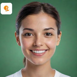 A smart AI avatar communicating in Spanish with a friendly smirk on her digital face, optimizing multilingual capability.