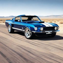 Generate an image of a 1969 Shelby Cobra Ford Mustang GT500