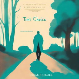 A book cover titled 'Tim's Choice' with a color scheme of golden brown and light teal