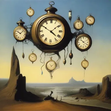 The artist painted a surrealistic scene with melting clocks, symbolizing the systematic progression of time controlled by the system clock.