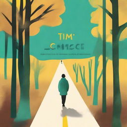 A book cover titled 'Tim's Choice' with a color scheme of golden brown, light teal, and bright yellow