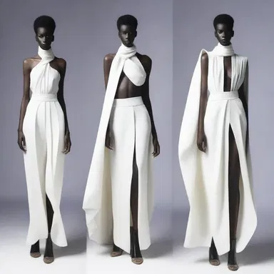The avant-garde designer created a fashion line inspired by atonia, using loose and flowing fabrics to mimic the lack of muscular tonus.