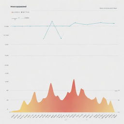 A chart holding a line chart, clearly marked and easily readable. The penguin is illustrated in great detail with realistic features and texture. The line chart has various points in different colors indicating fluctuations.