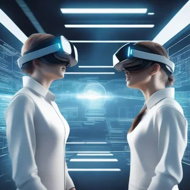In the futuristic world depicted in the novel, characters trade futures contracts for virtual reality technology, speculating on its future value.