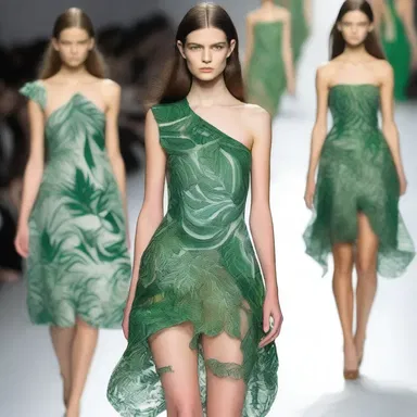 The designer's new collection showcased dresses with intricate patterns resembling the 
costa of a leaf.