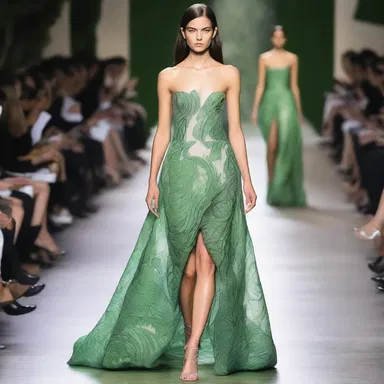 The designer's new collection showcased dresses with intricate patterns resembling the 
costa of a leaf.
