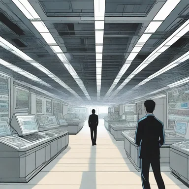 In the futuristic world of the novel, the protagonist's stockholding in a tech company allows him access to advanced technologies.