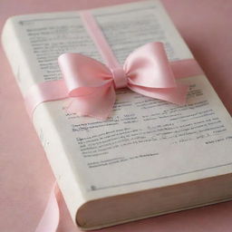 A Christian Bible embellished with a dainty pink bow in a style reminiscent of a coquette