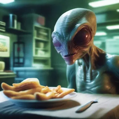 In the science fiction novel, the alien creature possessed gulper-like abilities and could consume large quantities of food in one gulp.