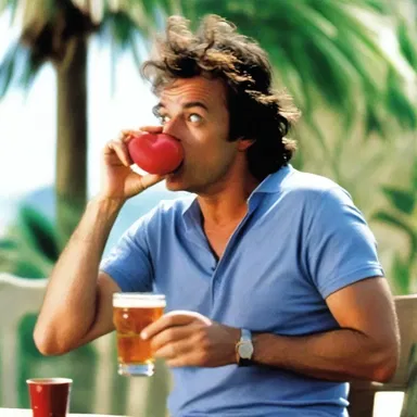 In the romantic comedy film, the main character played the role of a gulper, constantly downing drinks to cope with his broken heart.