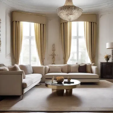 The luxurious sofa was placed indolently in the middle of the elegant living room, inviting relaxation and comfort.