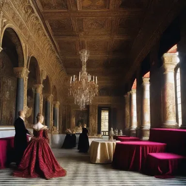 During the early years of the Renaissance, some nobles indolently spent their days in opulent castles, dissolving their wealth in extravagant parties.