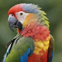 A colorful and cute parrot with detailed and vibrant feathers.