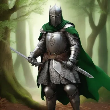 In the mystical realm of dragons and elves, the knight's enchanted coattail granted him protection from evil.