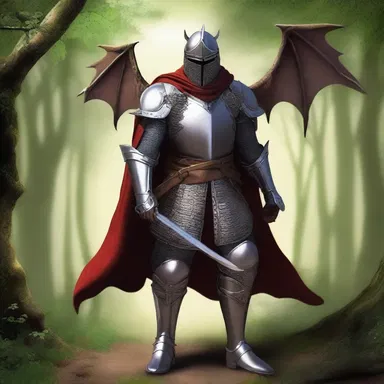 In the mystical realm of dragons and elves, the knight's enchanted coattail granted him protection from evil.