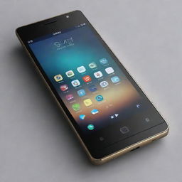 A close-up image of an elegant mobile phone priced at Rs. 15000, displaying its sleek design and high-end features.