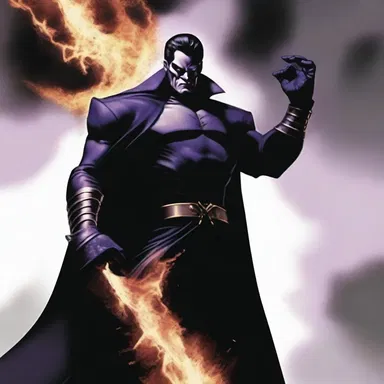 The villain's power was frighteningly strong, overpowering the protagonist in a single blow.