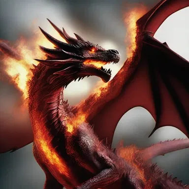The sight of the dragon's fiery breath was frighteningly destructive, leaving nothing but ashes in its wake.