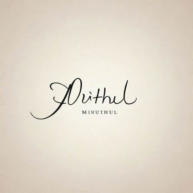 Elegant and stylish signature for the name 'Mithul'.