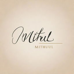 Elegant and stylish signature for the name 'Mithul'.