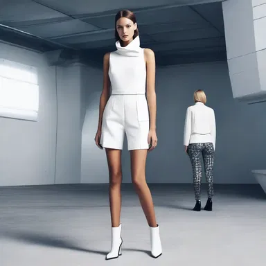 The new fashion line features cutting-edge designs inspired by the sleek lines of a missile guidance system.