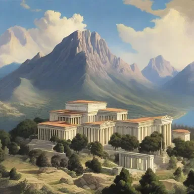 In Greek mythology, the neighborhood of Mount Olympus was inhabited by the gods and goddesses.