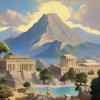 In Greek mythology, the neighborhood of Mount Olympus was inhabited by the gods and goddesses.