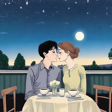 John and Mary met in their neighborhood cafe, and their love story began with a romantic dinner under the starry sky.