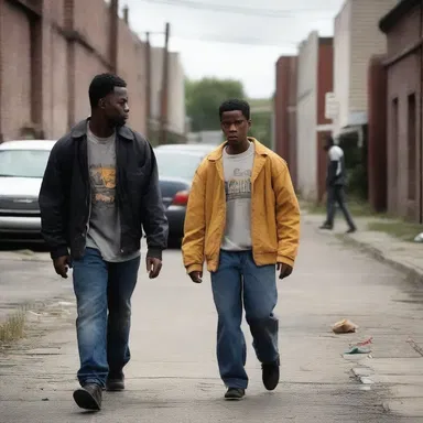 The movie is set in a gritty urban neighborhood, depicting the struggles and stories of its residents.