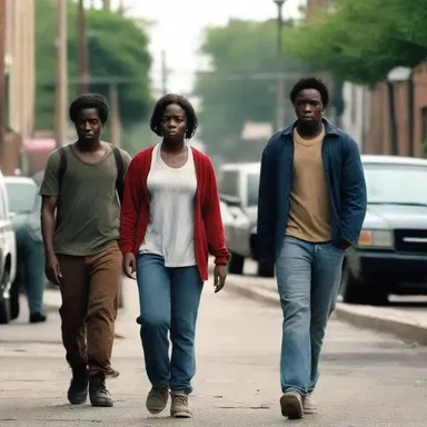 The movie is set in a gritty urban neighborhood, depicting the struggles and stories of its residents.