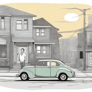 In the novel, the protagonist grows up in a close-knit neighborhood, navigating the dynamics and relationships with other characters.