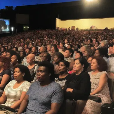 In the neighborhood of 500 people attended the cinema screening last night.