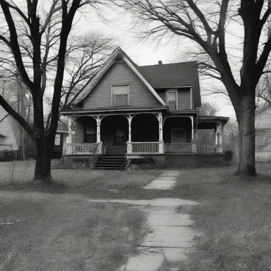 The neighborhood was known for its eerie atmosphere and rumors of haunted houses.