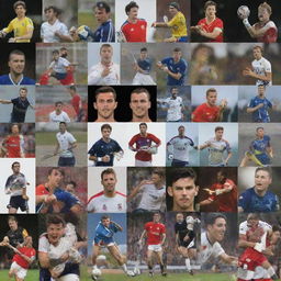 A medley of different players in action from various sports to be used as a group profile picture