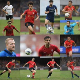 A medley of different players in action from various sports to be used as a group profile picture