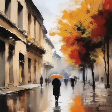 The artist's methodicalness is evident in the precise brushstrokes and careful composition of the painting.