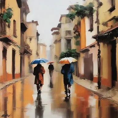 The artist's methodicalness is evident in the precise brushstrokes and careful composition of the painting.