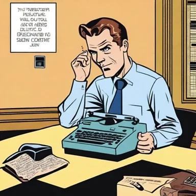 In the classic comic book, the detective communicates with the police headquarters using a teletype machine.