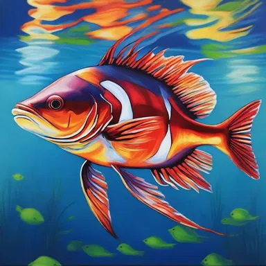 The vibrant colors and unique patterns on the tinker make it a popular subject for artists who specialize in marine life paintings.