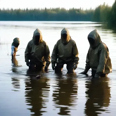 In the horror movie, a group of friends on a fishing trip encounter a mutated tinker that terrorizes them in a remote lake.