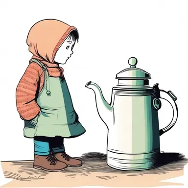 The protagonist in the novel encountered a mysterious tinker who revealed hidden truths while repairing a damaged kettle.