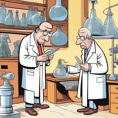 In the comic strip, the character would often tinker with his inventions in his secret lab.