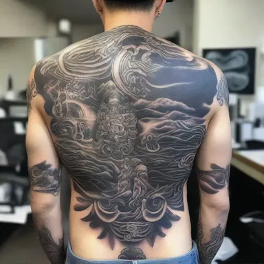 The tattoo artist's intricate designs inspired by ancient mythology earned him street cred in the world of body art.