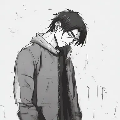As the main character failed to achieve his goal, he stood chapfallen, with tears streaming down his face.